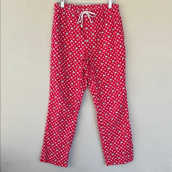 Vineyard Vines Winter Whale Red and White Pajama Pants Size Small - Picture 1 of 6